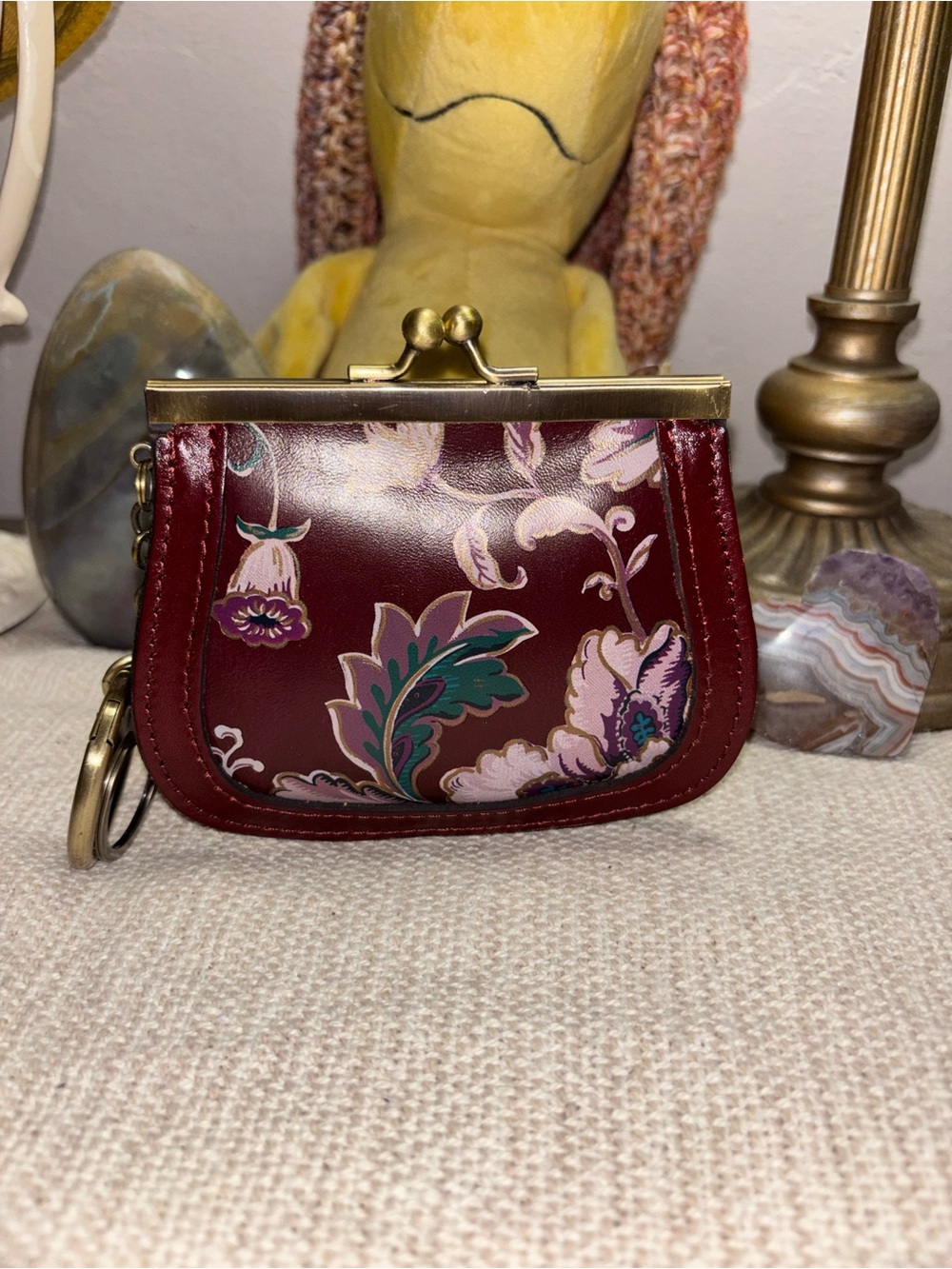 Patricia Nash European Floral
Leather Framed Kiss-lock
Keychain Wallet